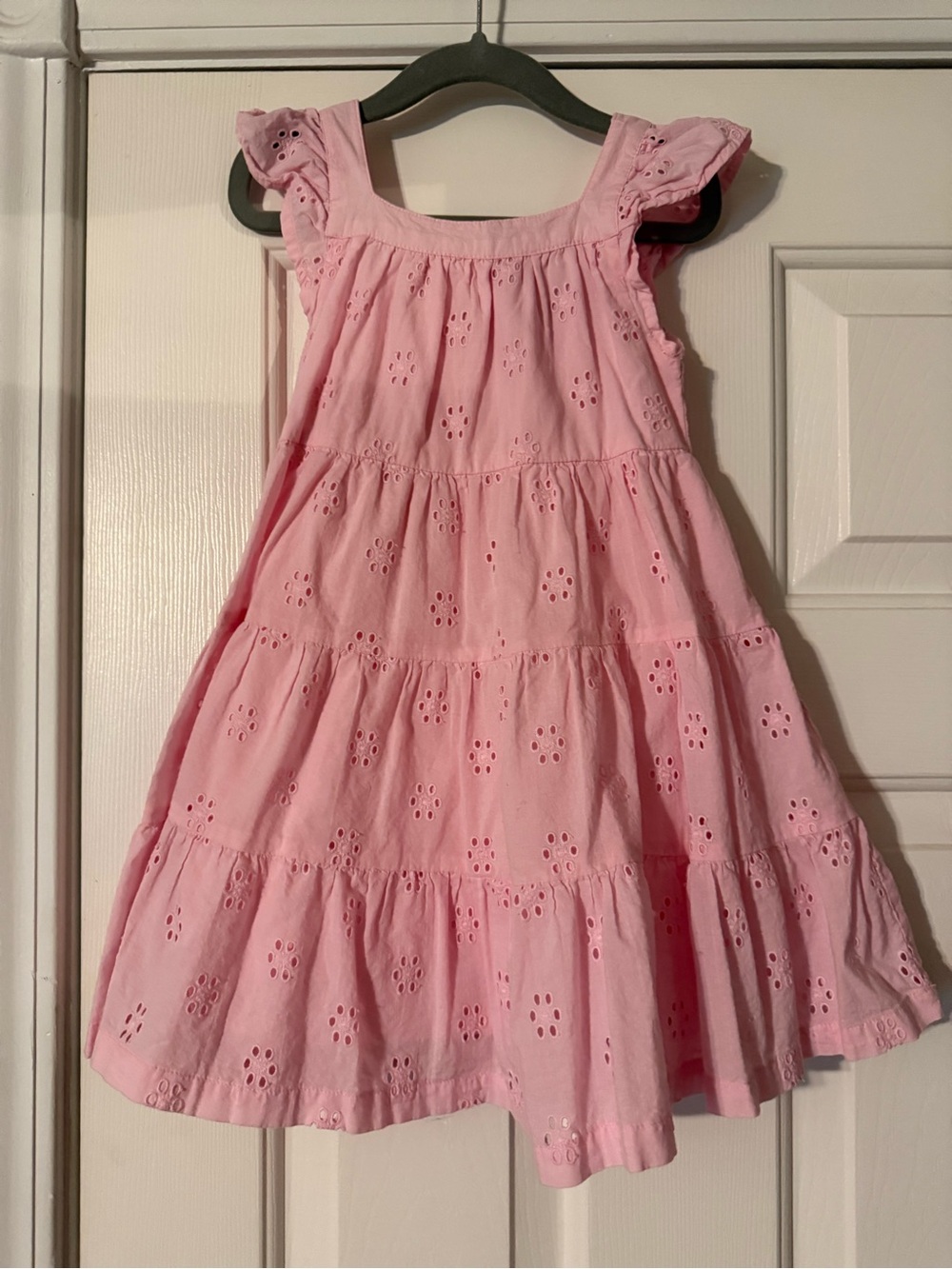 Little English Pink Eyelet Tiered Sundress